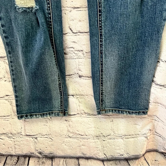 Altar’d State Denim Jeans Distressed Straight Leg Medium Wash Size 30 - Picture 5 of 7